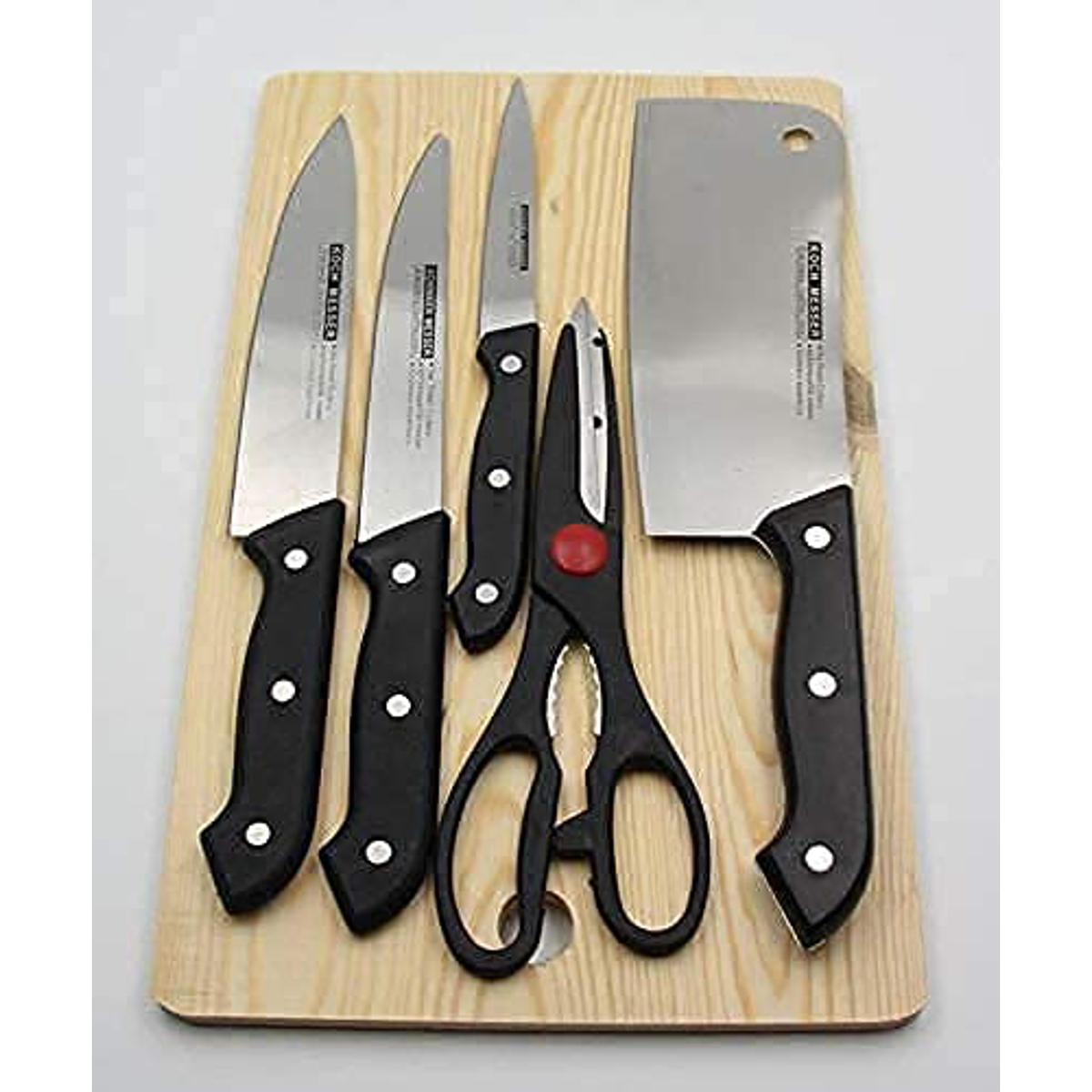 Essential 5-Piece Knife & Scissor Set β Slice, Chop, Cut with Ease