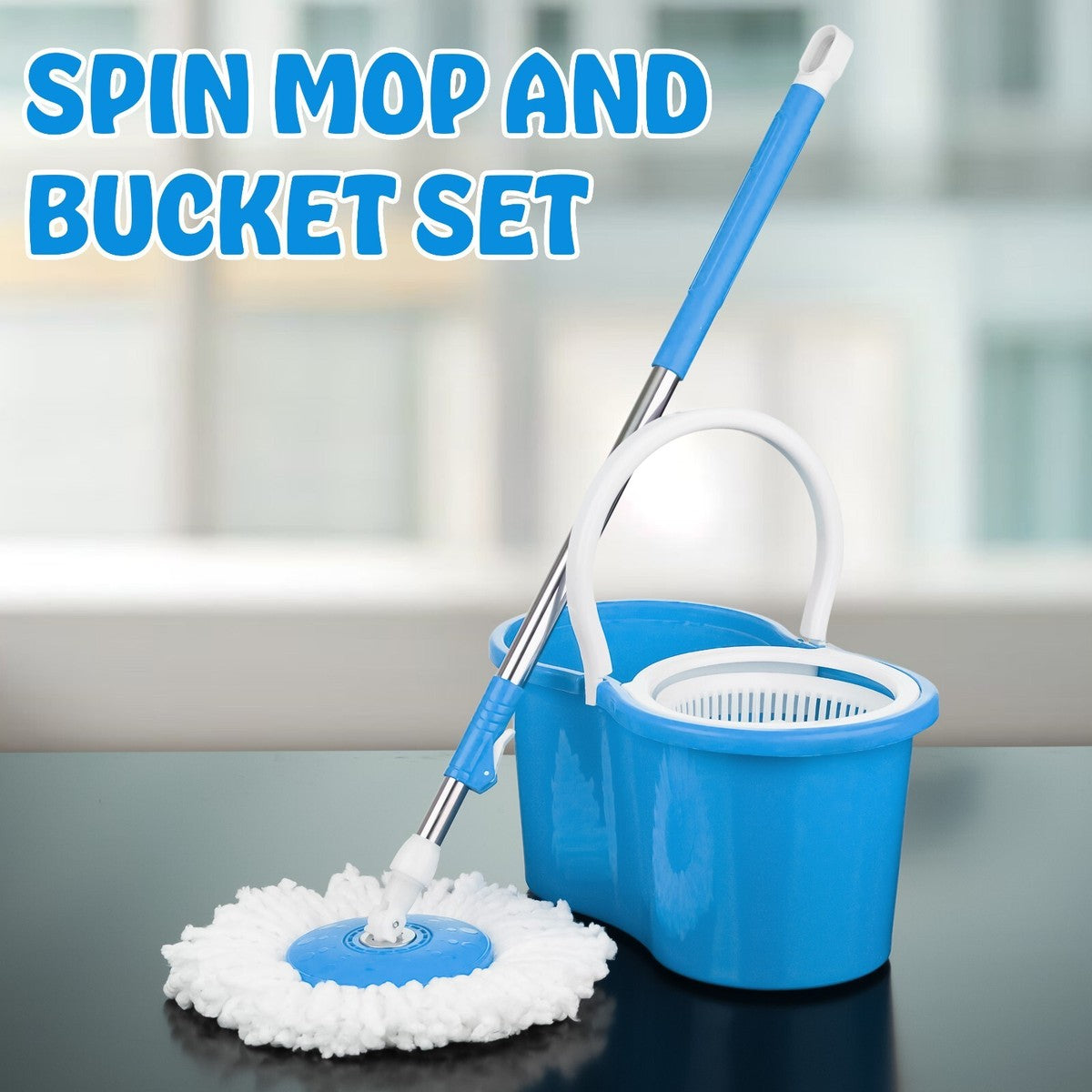 Royal Spin Mop Magic 360° with Durable Plastic Dry BasketGlide  – Spin & Shine Every Floor