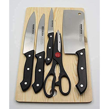 Essential 5-Piece Knife & Scissor Set – Slice, Chop, Cut with Ease