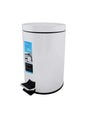 Stainless Steel Pedal Bin – Non-Hydraulic, Hands-Free (5L–12L)